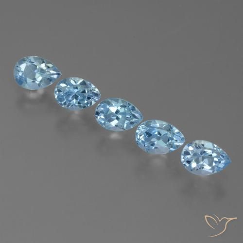 3.07ctw Natürlicher Swiss Blue Topas, Birnenform, VS