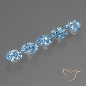 3.07 ct natürliche Swiss Blue Topas-Edelsteine, Birnenform, VS