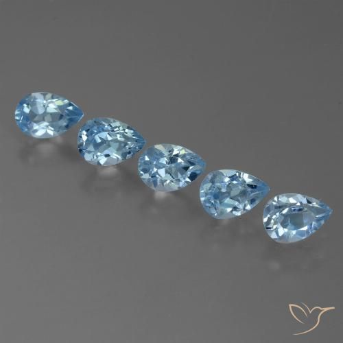 2.80ctw Natürlicher Swiss Blue Topas, Birnenform, VS