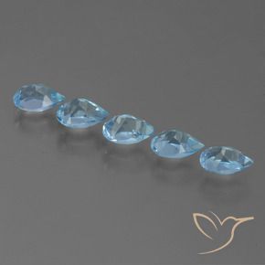 2.80 ct natürliche Swiss Blue Topas-Edelsteine, Birnenform, VS