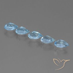 2.61 ct natürliche Swiss Blue Topas-Edelsteine, Birnenform, VS