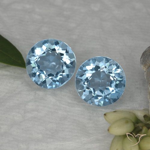 4.58ctw Natürlicher Himmerlblau Topas, Runden, VVS-VS