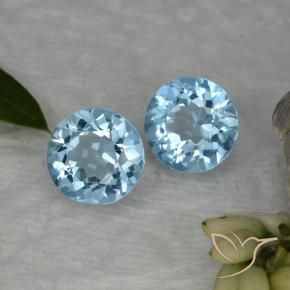 4.58 ct natürliche Himmerlblau Topas-Edelsteine, Runden, VVS-VS