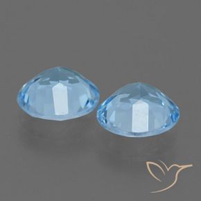 4.24 ct natürliche Swiss Blue Topas-Edelsteine, Runden, VVS-VS