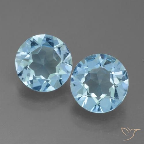 3.90ctw Natürlicher Himmerlblau Topas, Runden, VS