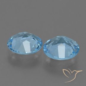 3.90 ct natürliche Himmerlblau Topas-Edelsteine, Runden, VS