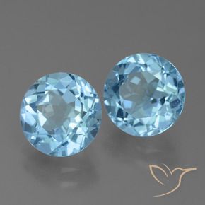 4.75 ct natürliche Himmerlblau Topas-Edelsteine, Runden, VVS-VS