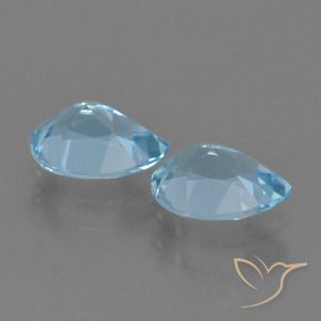 1.74 ct natürliche Swiss Blue Topas-Edelsteine, Birnenform, VVS