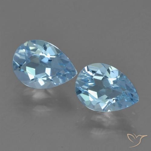 1.72ctw Natürlicher Swiss Blue Topas, Birnenform, VVS-VS