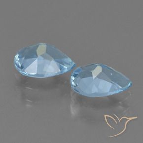 1.72 ct natürliche Swiss Blue Topas-Edelsteine, Birnenform, VVS-VS