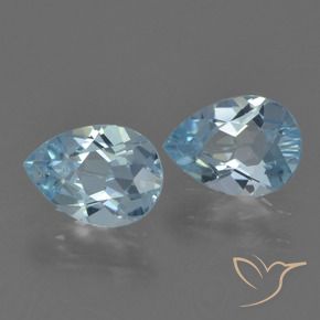1.71 ct natürliche Himmerlblau Topas-Edelsteine, Birnenform, VVS-VS