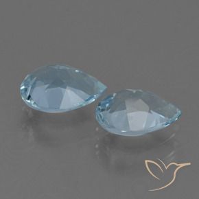 1.71 ct natürliche Himmerlblau Topas-Edelsteine, Birnenform, VVS-VS