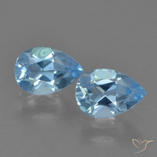 1.69ctw Natürlicher Himmerlblau Topas, Birnenform, VVS
