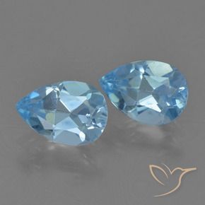 1.69 ct natürliche Himmerlblau Topas-Edelsteine, Birnenform, VVS