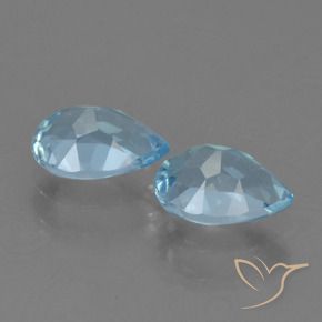 1.69 ct natürliche Himmerlblau Topas-Edelsteine, Birnenform, VVS-VS