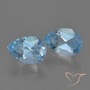 1.58 ct natürliche Himmerlblau Topas-Edelsteine, Birnenform, VVS-VS