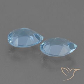 1.58 ct natürliche Himmerlblau Topas-Edelsteine, Birnenform, VVS-VS