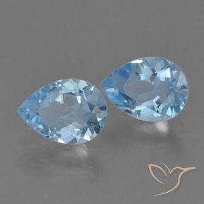 1.61 ct natürliche Swiss Blue Topas-Edelsteine, Birnenform, VVS-VS