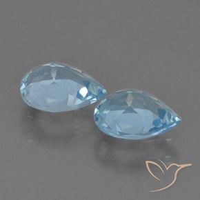1.61 ct natürliche Swiss Blue Topas-Edelsteine, Birnenform, VVS-VS