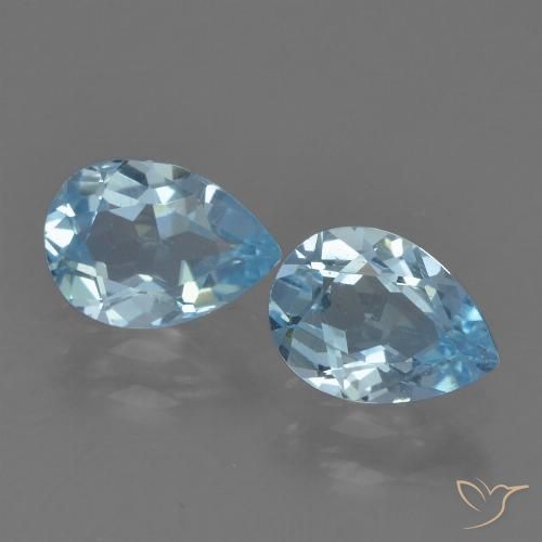 1.64ctw Natürlicher Himmerlblau Topas, Birnenform, VS