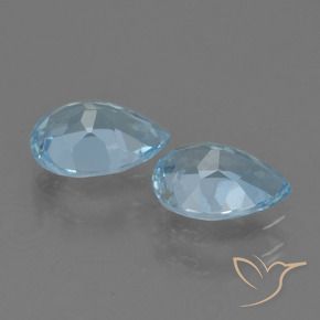 1.64 ct natürliche Himmerlblau Topas-Edelsteine, Birnenform, VS