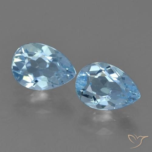 1.71ctw Natürlicher Himmerlblau Topas, Birnenform, VVS-VS