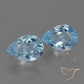 1.71 ct natürliche Himmerlblau Topas-Edelsteine, Birnenform, VVS-VS
