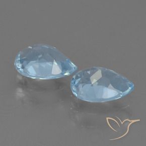 1.71 ct natürliche Himmerlblau Topas-Edelsteine, Birnenform, VVS-VS