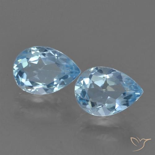 1.66ctw Natürlicher Swiss Blue Topas, Birnenform, VVS-VS