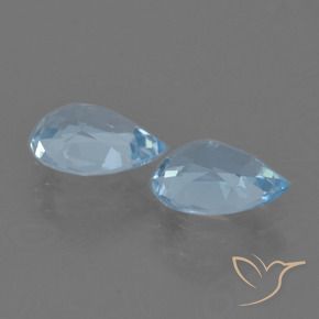 1.66 ct natürliche Swiss Blue Topas-Edelsteine, Birnenform, VVS-VS