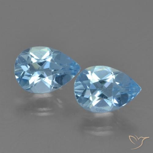 1.63ctw Natürlicher Swiss Blue Topas, Birnenform, VVS-VS