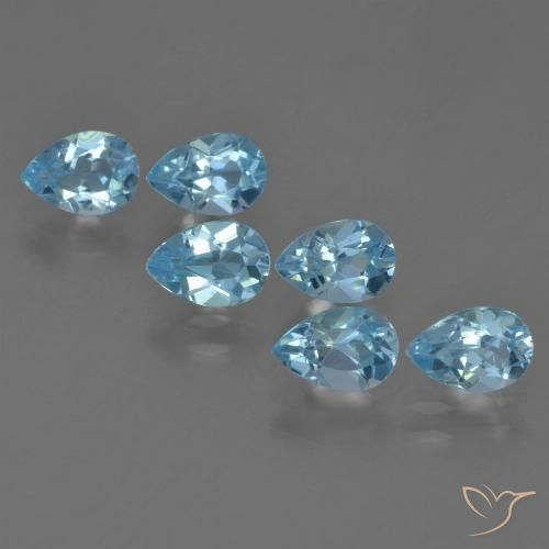 3.32ctw Natürlicher Himmerlblau Topas, Birnenform, VS