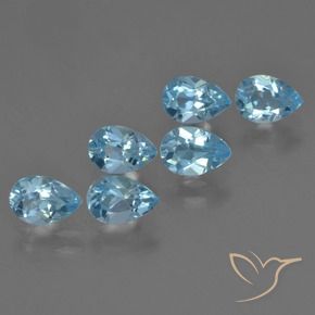 3.32 ct natürliche Himmerlblau Topas-Edelsteine, Birnenform, VS