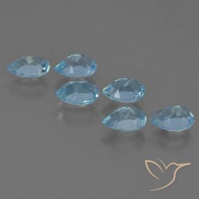 3.32 ct natürliche Himmerlblau Topas-Edelsteine, Birnenform, VS