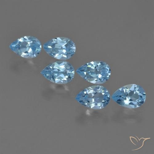 3.33ctw Natürlicher Swiss Blue Topas, Birnenform, VS