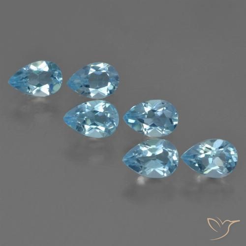 3.09ctw Natürlicher Himmerlblau Topas, Birnenform, VS