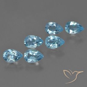 3.09 ct natürliche Himmerlblau Topas-Edelsteine, Birnenform, VS