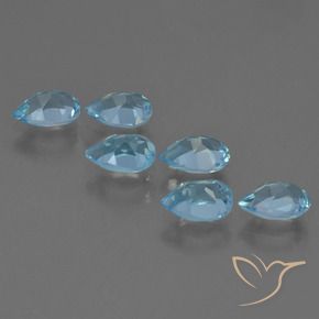 3.09 ct natürliche Himmerlblau Topas-Edelsteine, Birnenform, VS