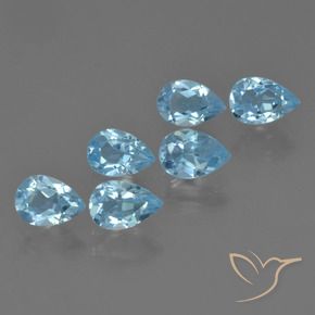 3.47 ct natürliche Himmerlblau Topas-Edelsteine, Birnenform, VS