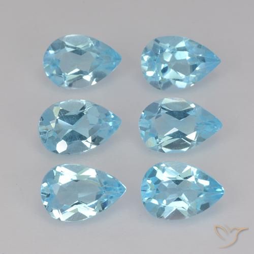 3.10ctw Natürlicher Himmerlblau Topas, Birnenform, VS
