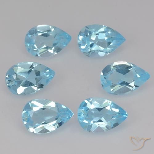 3.10 ct natürliche Himmerlblau Topas-Edelsteine, Birnenform, VS