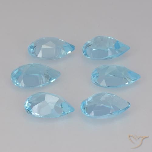 3.10 ct natürliche Himmerlblau Topas-Edelsteine, Birnenform, VS