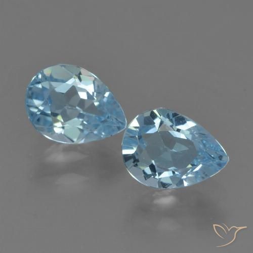 1.62ctw Natürlicher Himmerlblau Topas, Birnenform, VVS