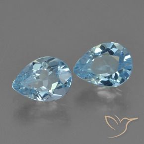 1.62 ct natürliche Himmerlblau Topas-Edelsteine, Birnenform, VVS