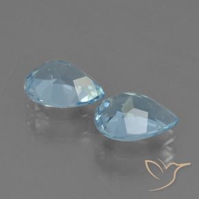 1.62 ct natürliche Himmerlblau Topas-Edelsteine, Birnenform, VVS