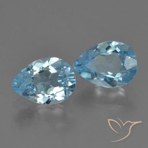 1.71 ct natürliche Himmerlblau Topas-Edelsteine, Birnenform, VVS-VS