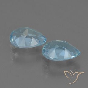 1.71 ct natürliche Himmerlblau Topas-Edelsteine, Birnenform, VVS-VS