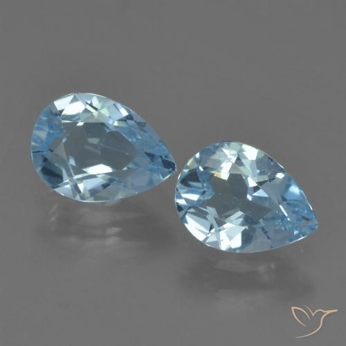 1.61ctw Natürlicher Swiss Blue Topas, Birnenform, VS, Photo A