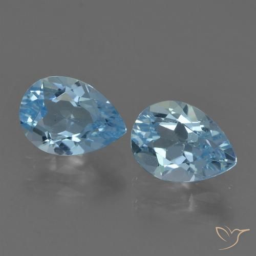 1.70ctw Natürlicher Himmerlblau Topas, Birnenform, VVS