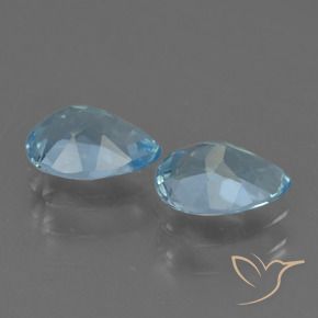 1.70 ct natürliche Himmerlblau Topas-Edelsteine, Birnenform, VVS